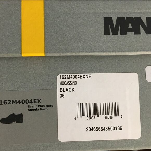 Manas Black Suede Studded Loafers Size 36 – Glossy Black Studs, Block Heel - New - Picture 6 of 7